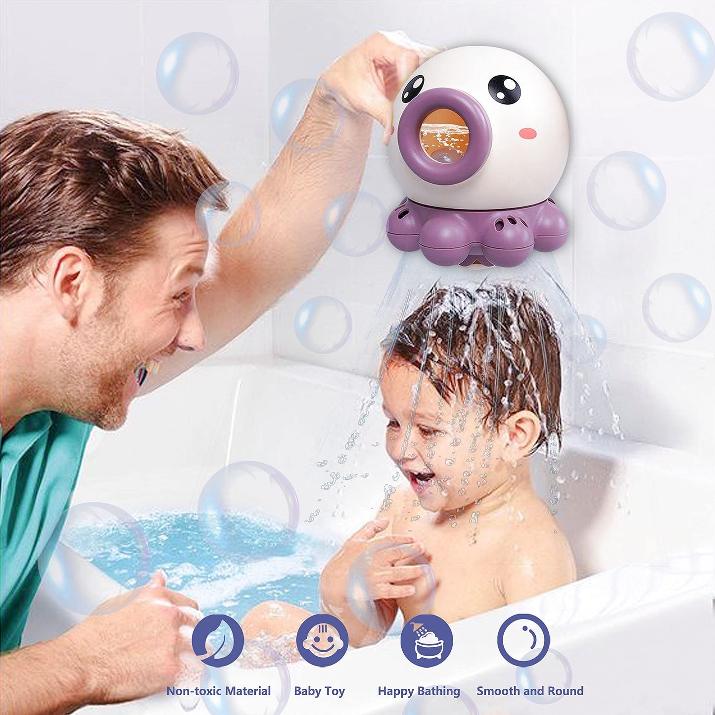 Octopus fountain bath toy water splash& swimming