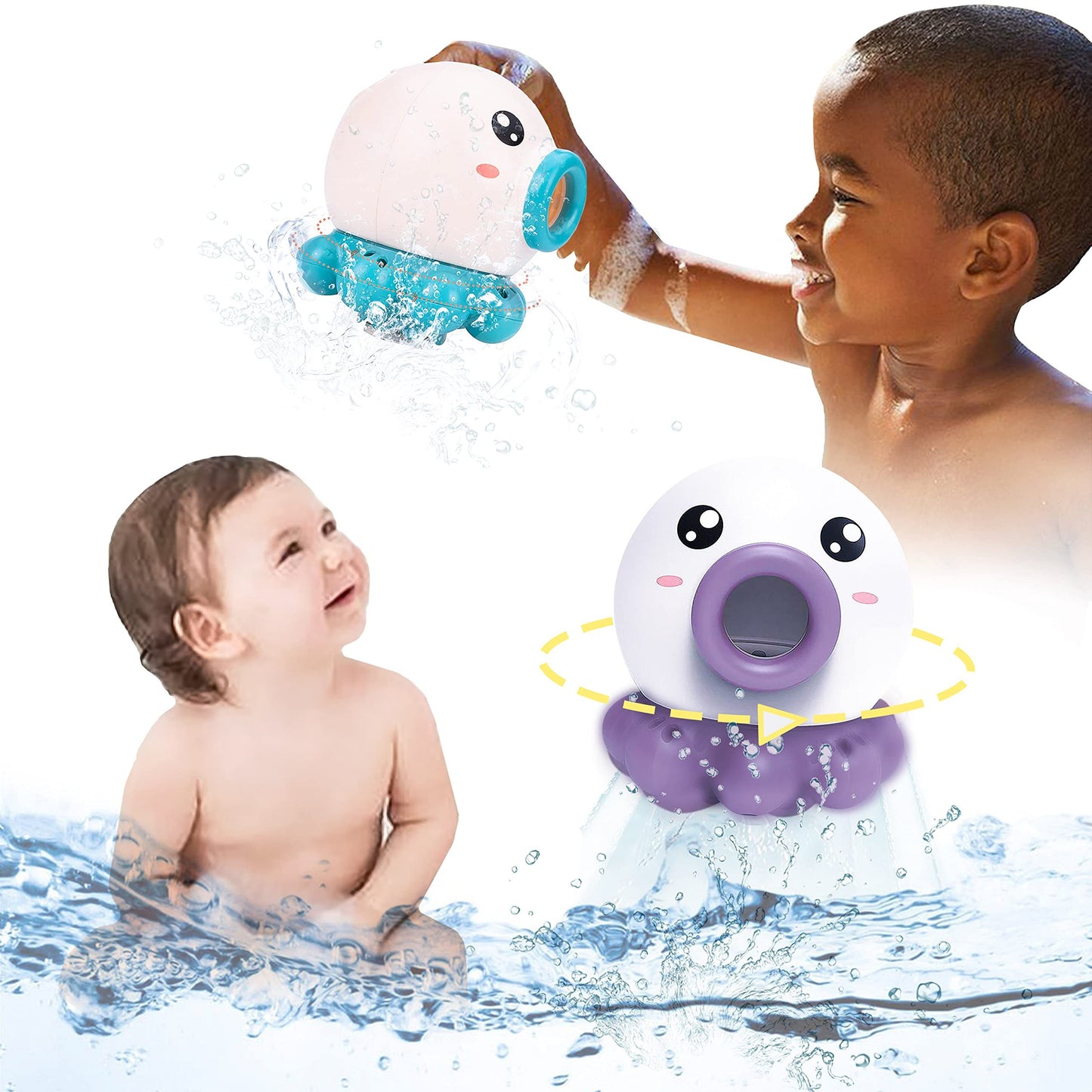 Octopus fountain bath toy water splash& swimming