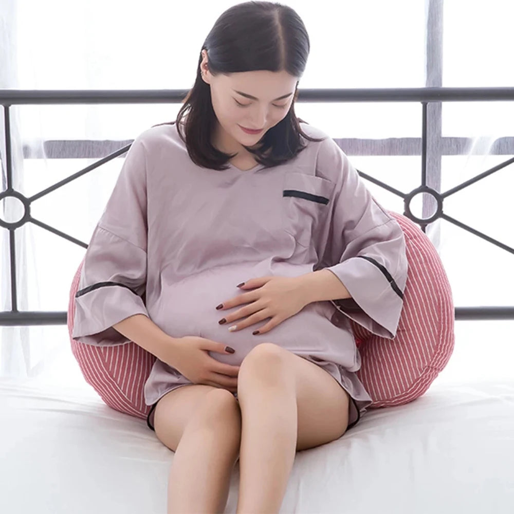 Pregnancy U Shape Pregnant Women Sleeping Support Pillow Bamboo Fiber Cotton Side Sleepers Pregnancy Body Pillows For Mater