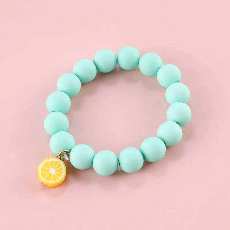Kids Jewellery Bracelet for Girls Children Princess Pendants Bracelet Kids Handmade Silicone Beads