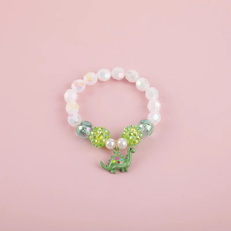 Kids Jewellery Bracelet for Girls Children Princess Pendants Bracelet Kids Handmade Silicone Beads