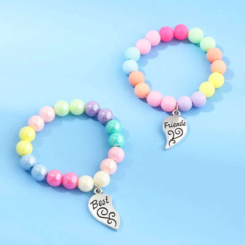 Kids Jewellery Bracelet for Girls Children Princess Pendants Bracelet Kids Handmade Silicone Beads