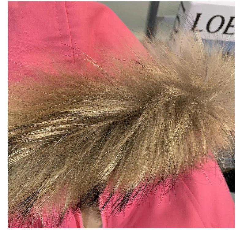 Winter children's wear Plush thickened cotton coat windbreaker coat New boys and girls medium length Plush waist cotton jacket