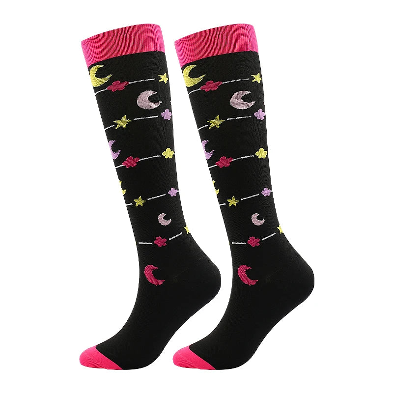 Compression Socks Medical Blood Circulation Swelling Men Women Elastic Socks Outdoor Marathon Fitness Travel Flying Sports Socks