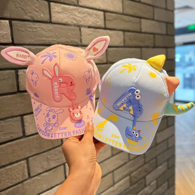 Cartoon animal basket ball cap for kids