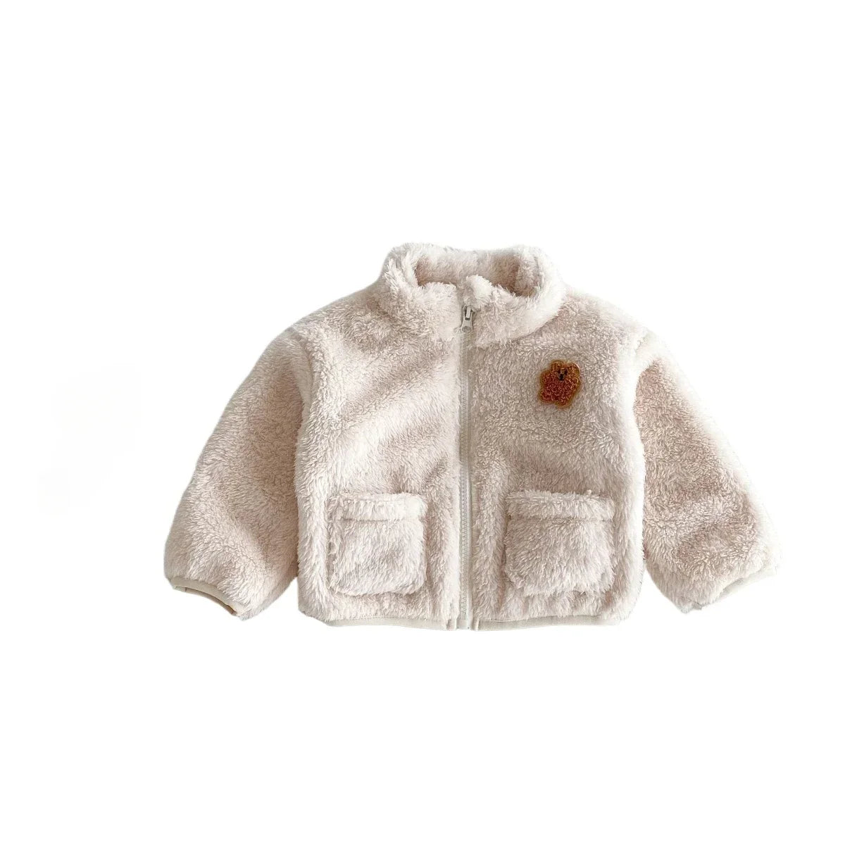Kids winter Baby Girls Boys Thick Warm Clothing , Children Cartoon Bear Zipper Top Outwear Infant Jacket Coat 3M-5Y