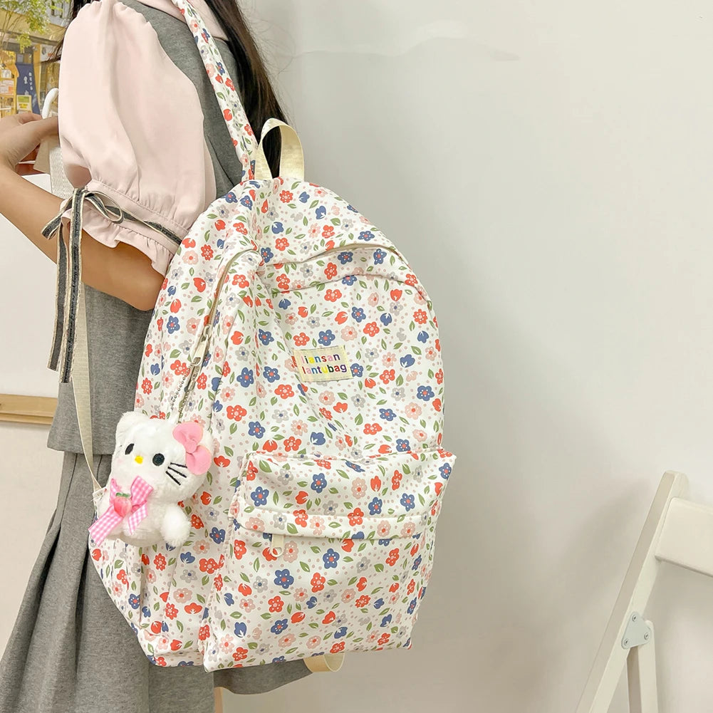 Japanese Flora Pattern Backpack