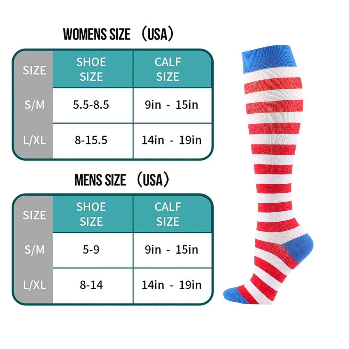 Compression Socks Medical Blood Circulation Swelling Men Women Elastic Socks Outdoor Marathon Fitness Travel Flying Sports Socks
