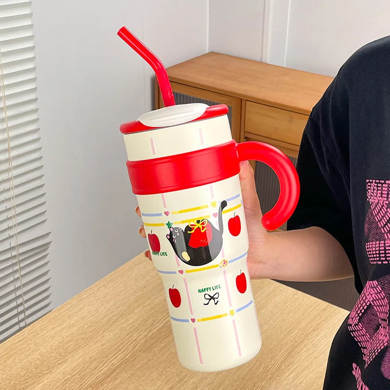 700 ML/1.2L Tumbler with handle Lid Stre