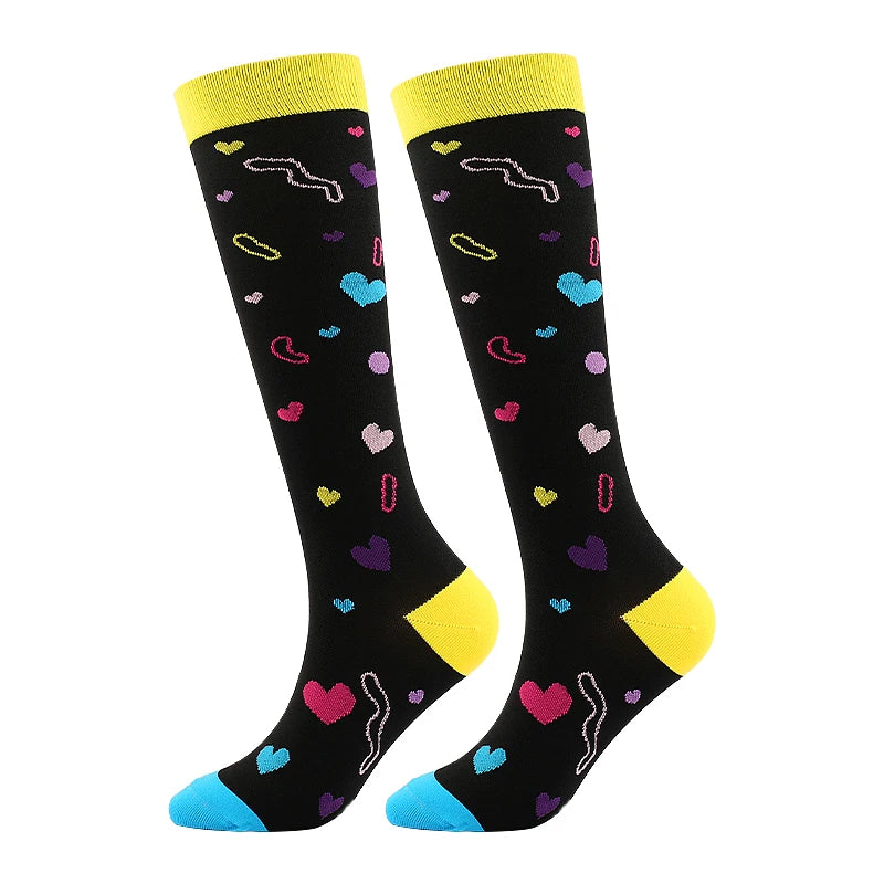 Compression Socks Medical Blood Circulation Swelling Men Women Elastic Socks Outdoor Marathon Fitness Travel Flying Sports Socks