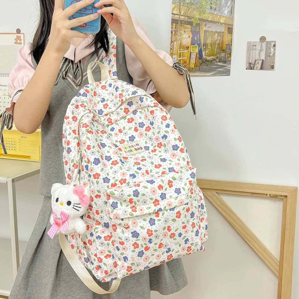 Japanese Flora Pattern Backpack