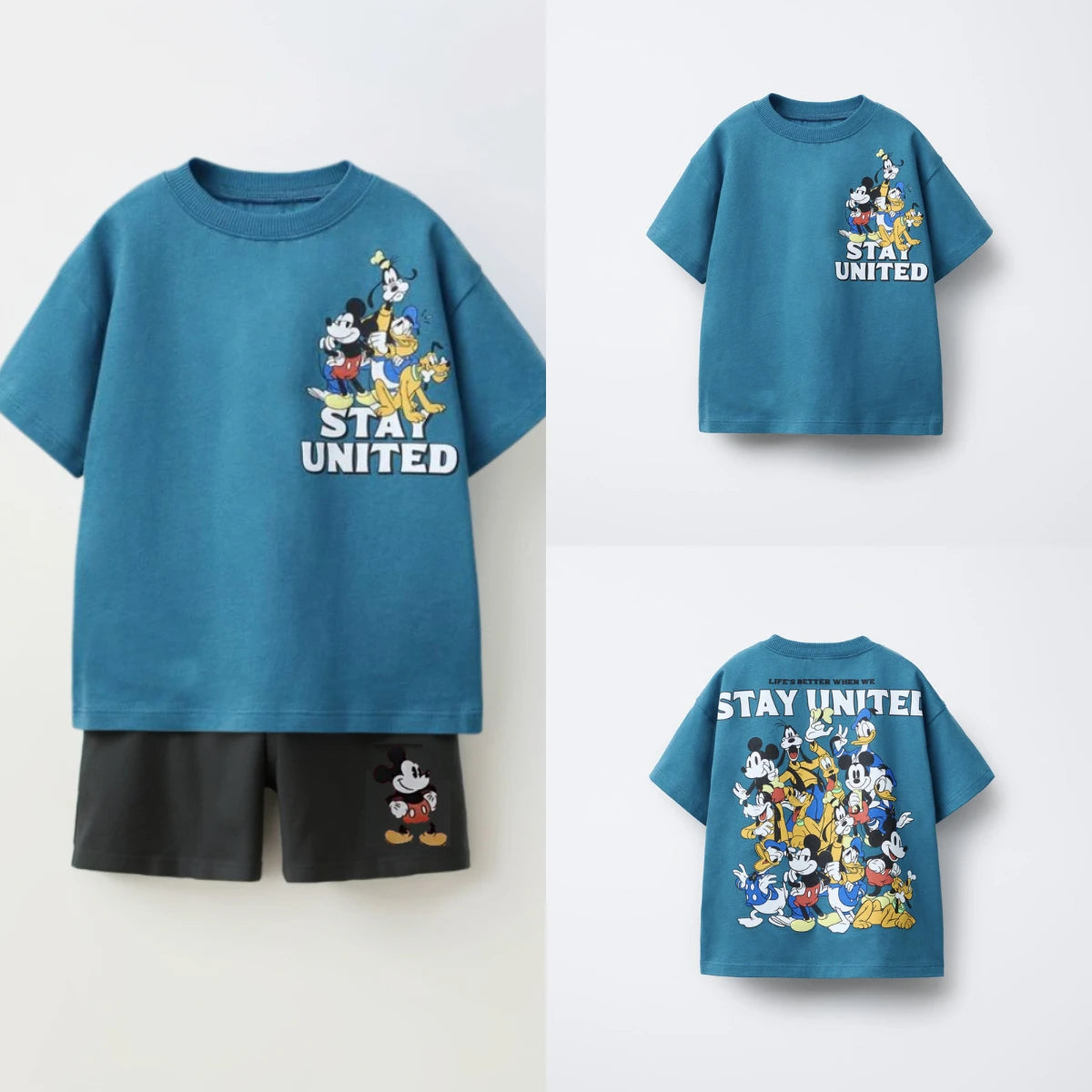 Children's Colthes Printed Trendy Tshirts+shorts Sets Kids's Loose Costume Two Piece Summer New Boys And Girls Casual Clothing