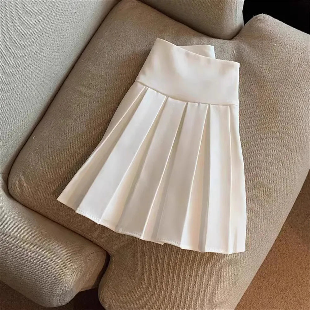 Print skirt Style Little Girls Solid Colour High Waist Kids A-line Skirt