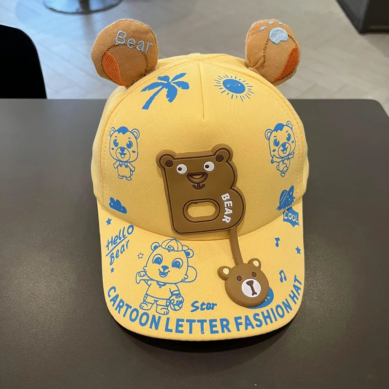 Cartoon animal basket ball cap for kids