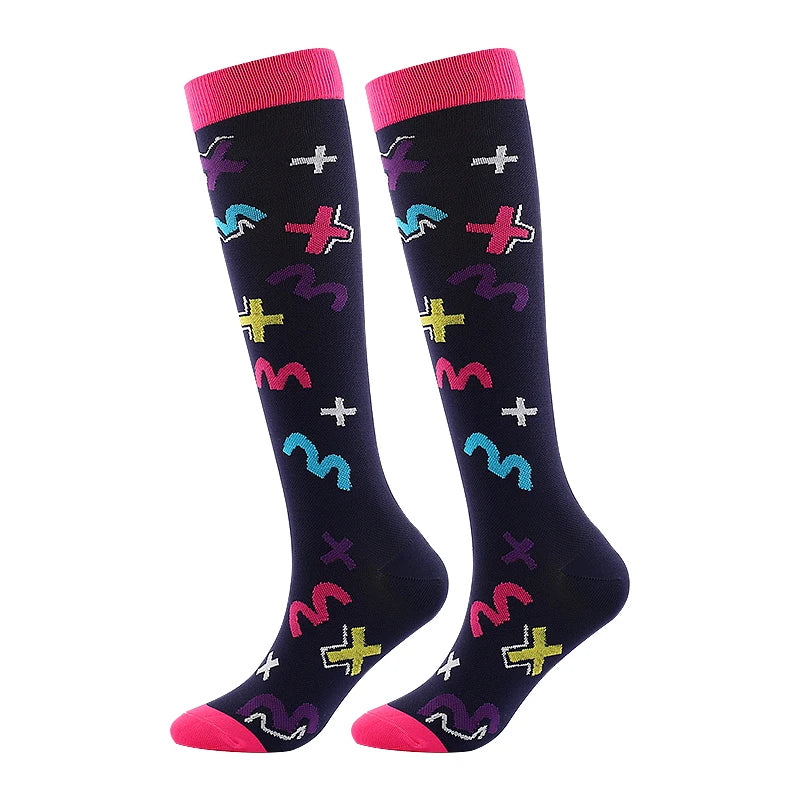 Compression Socks Medical Blood Circulation Swelling Men Women Elastic Socks Outdoor Marathon Fitness Travel Flying Sports Socks