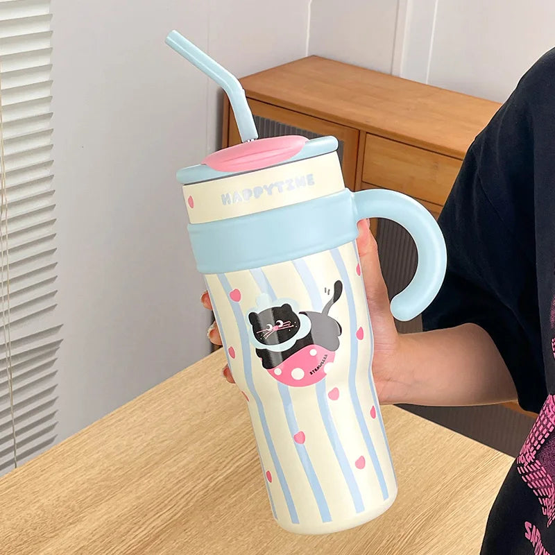 700 ML/1.2L Tumbler with handle Lid Stre