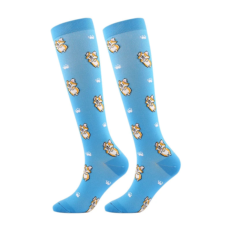 Compression Socks Medical Blood Circulation Swelling Men Women Elastic Socks Outdoor Marathon Fitness Travel Flying Sports Socks