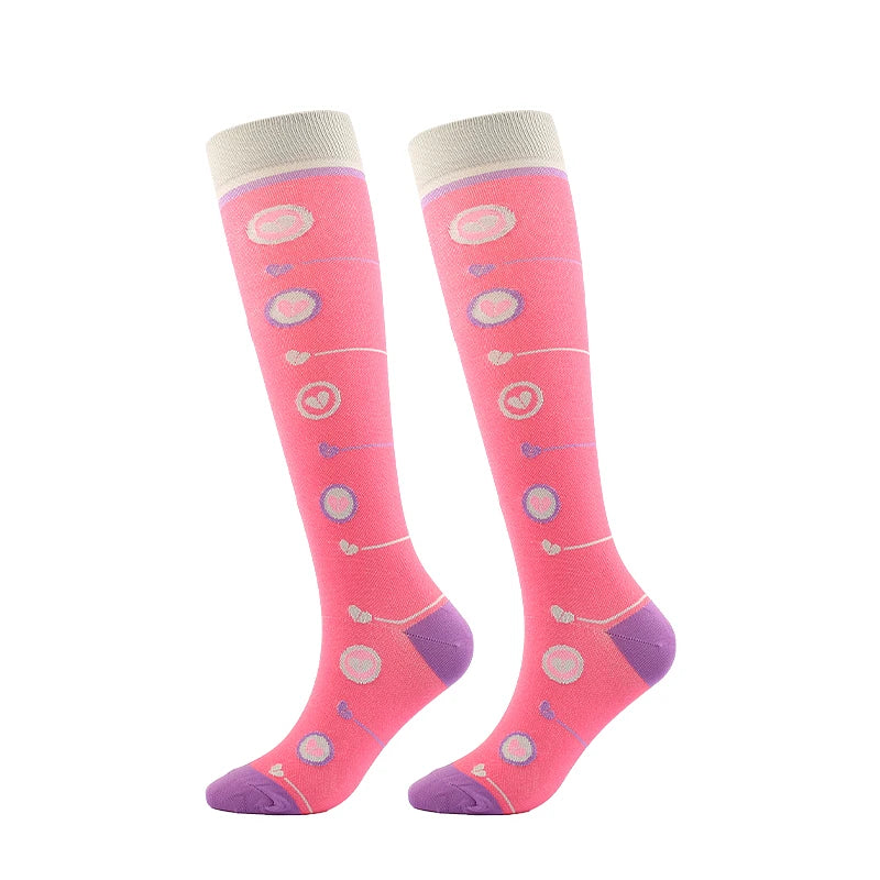 Compression Socks Medical Blood Circulation Swelling Men Women Elastic Socks Outdoor Marathon Fitness Travel Flying Sports Socks
