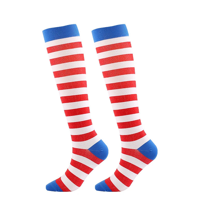 Compression Socks Medical Blood Circulation Swelling Men Women Elastic Socks Outdoor Marathon Fitness Travel Flying Sports Socks