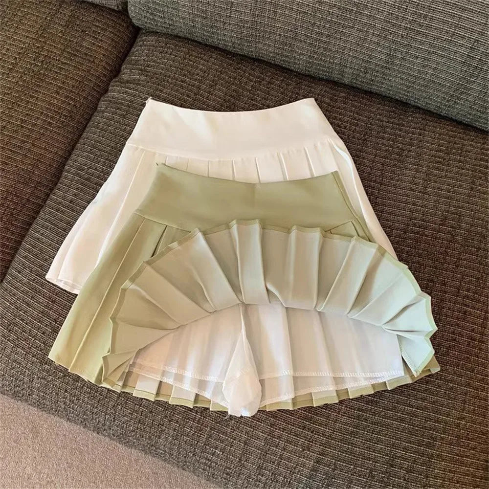 Print skirt Style Little Girls Solid Colour High Waist Kids A-line Skirt