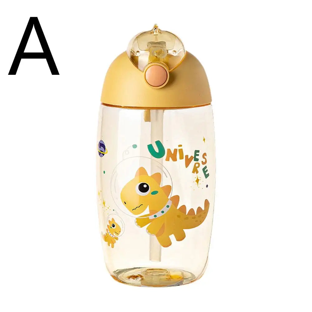 1PC Kids Water Sippy Cup Kids Water Bottle with Straw and Handle Portable Drinking Bottle Cup Children