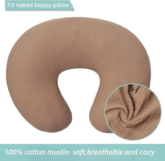 2PCS set Nursing Pillow Cover for Breastfeeding Pillows Ultra-Soft Muslin Cotton Baby Nursing Pillow Fits Newborn Feeding Pillow