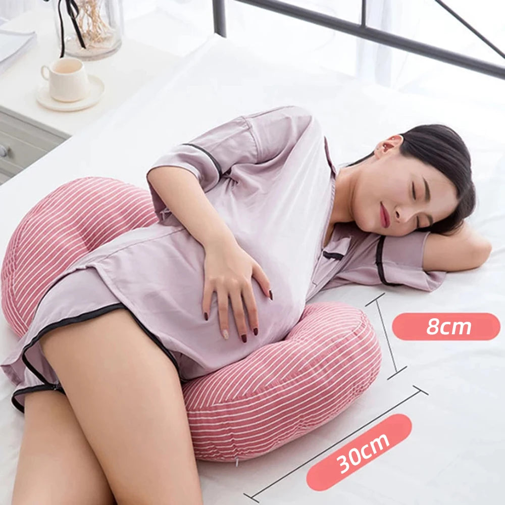 Pregnancy U Shape Pregnant Women Sleeping Support Pillow Bamboo Fiber Cotton Side Sleepers Pregnancy Body Pillows For Mater