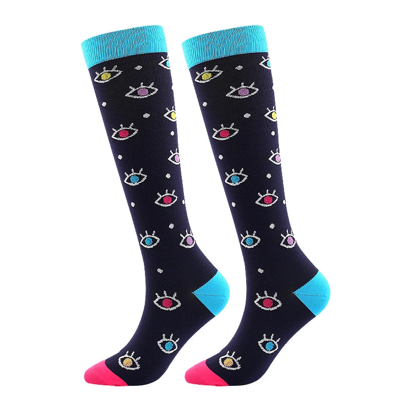Compression Socks Medical Blood Circulation Swelling Men Women Elastic Socks Outdoor Marathon Fitness Travel Flying Sports Socks