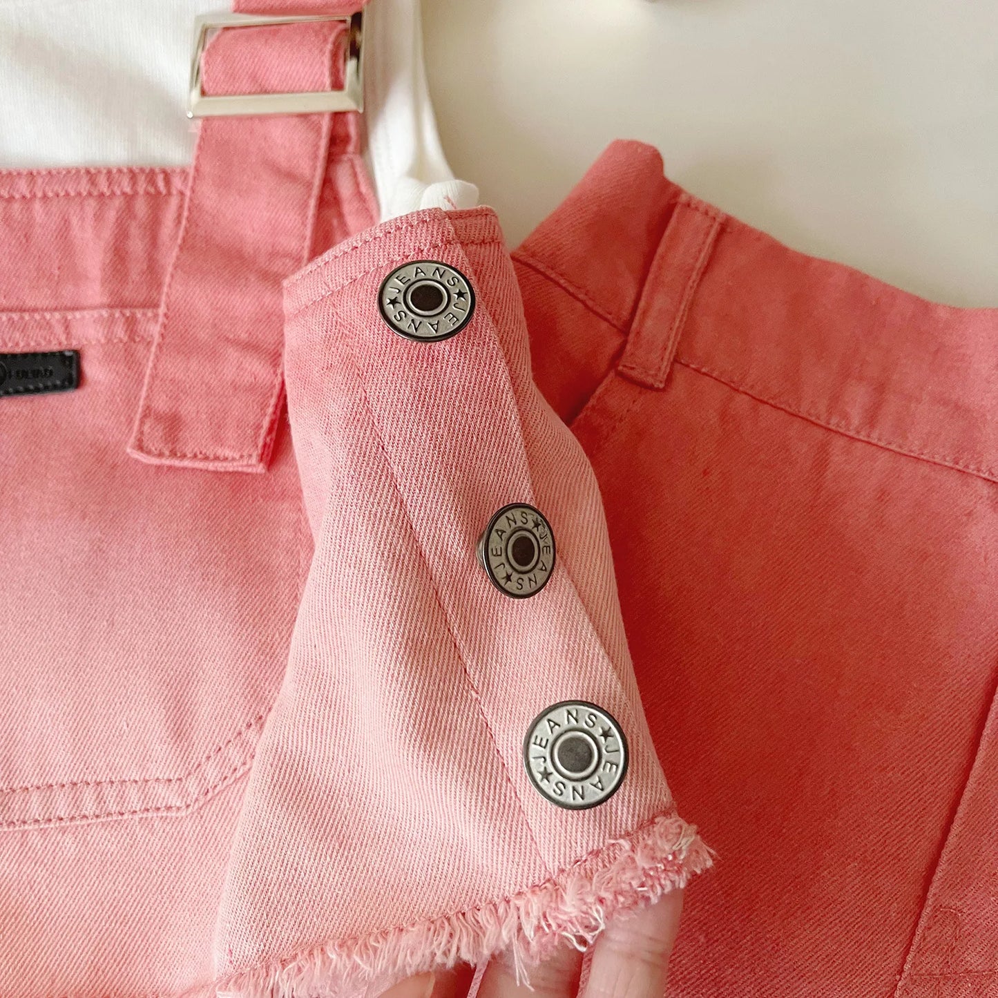 Denim Halter + Sleeveless T-shirt + Skirt 3piece