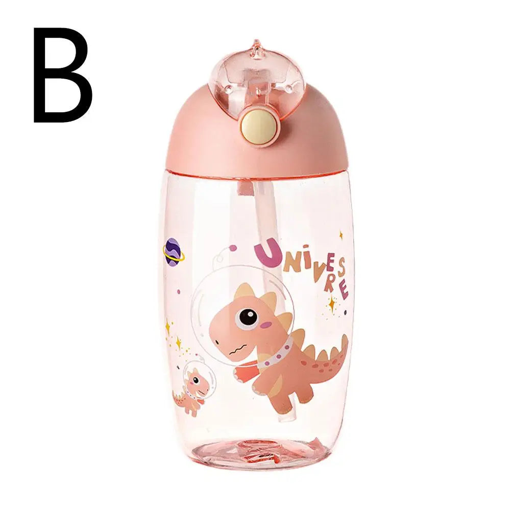 1PC Kids Water Sippy Cup Kids Water Bottle with Straw and Handle Portable Drinking Bottle Cup Children