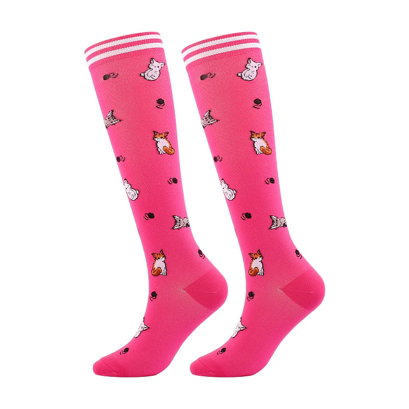 Compression Socks Medical Blood Circulation Swelling Men Women Elastic Socks Outdoor Marathon Fitness Travel Flying Sports Socks