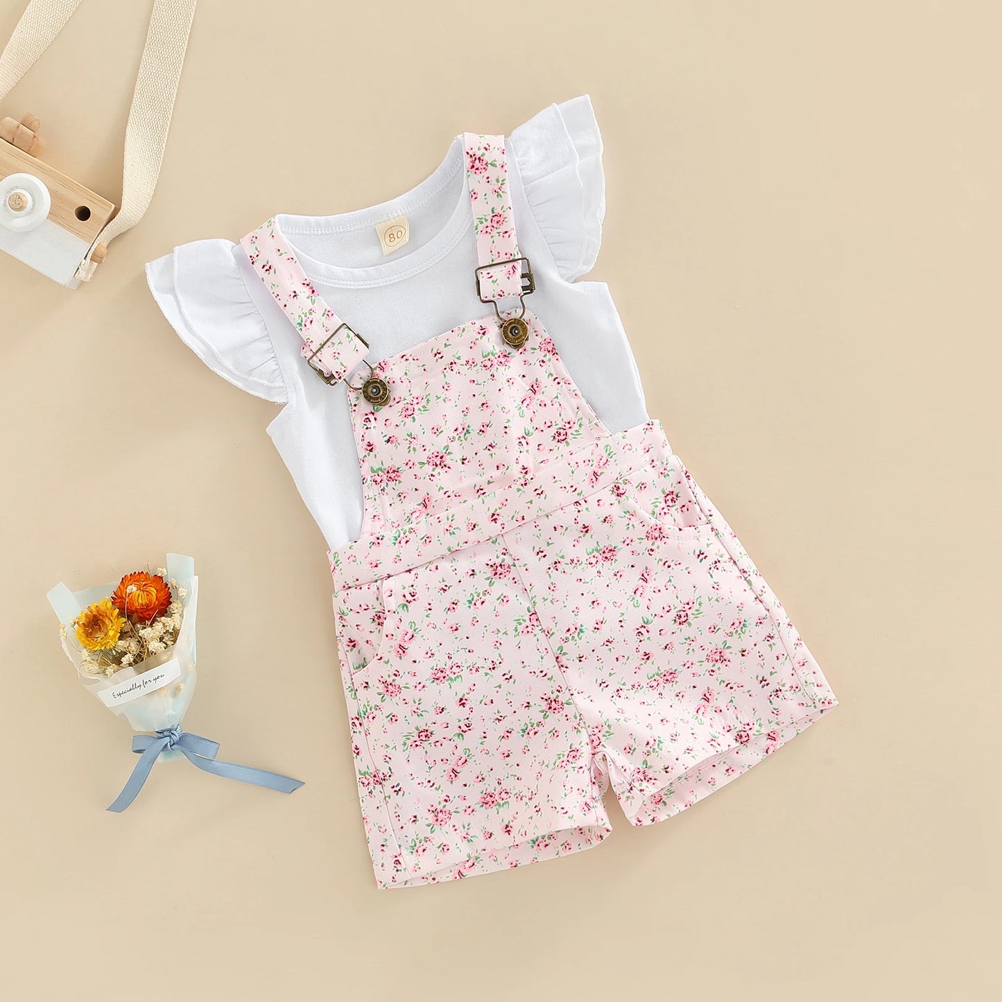 Little Girls Outfits Children Clothing Short Sleeve Round Neck Tops