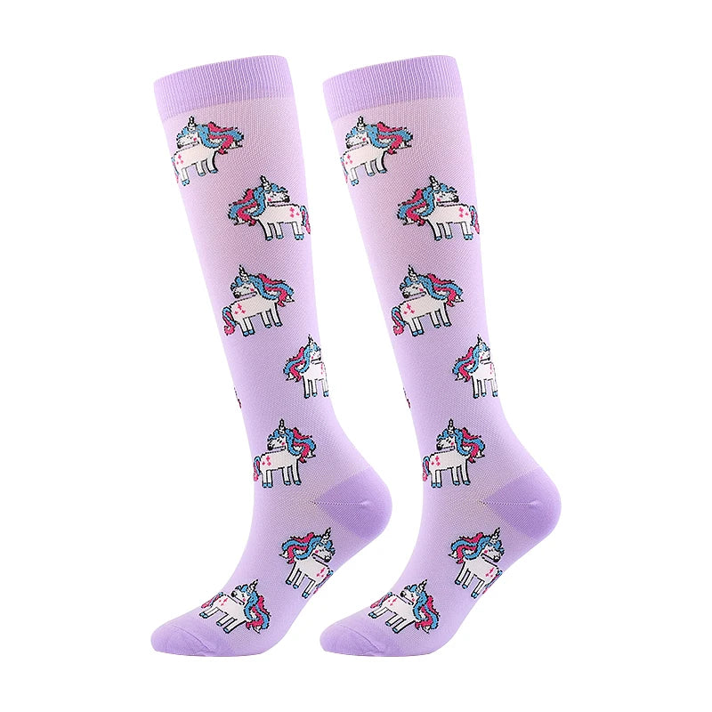 Compression Socks Medical Blood Circulation Swelling Men Women Elastic Socks Outdoor Marathon Fitness Travel Flying Sports Socks
