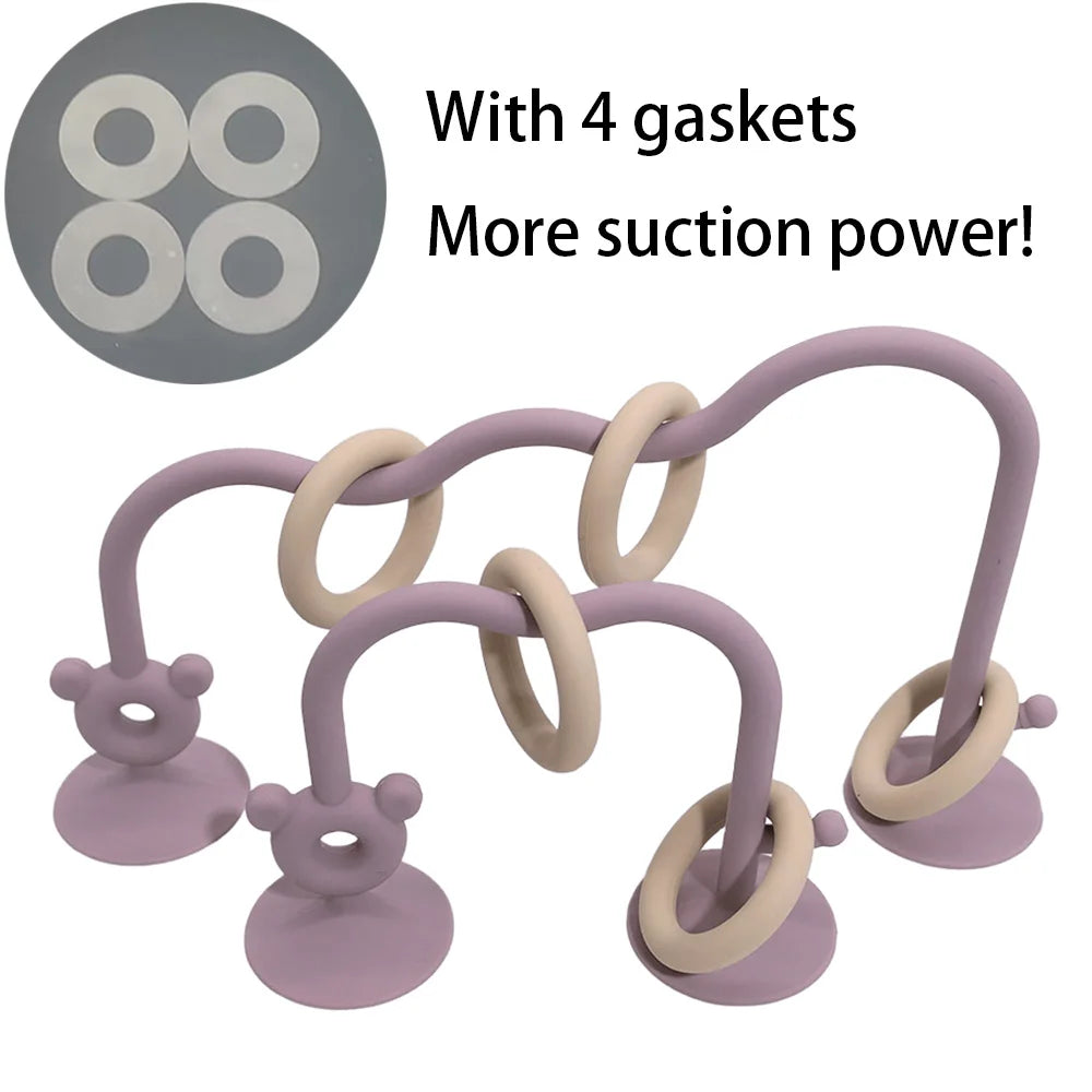 Children's silicone tabletop toys, bead wrapped baby early education puzzle game toys