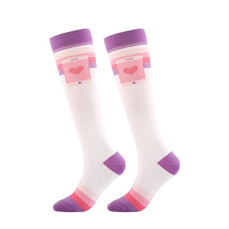 Compression Socks Medical Blood Circulation Swelling Men Women Elastic Socks Outdoor Marathon Fitness Travel Flying Sports Socks