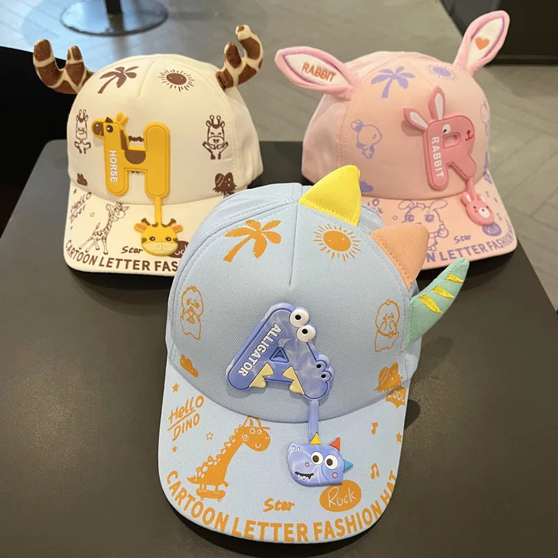 Cartoon animal basket ball cap for kids