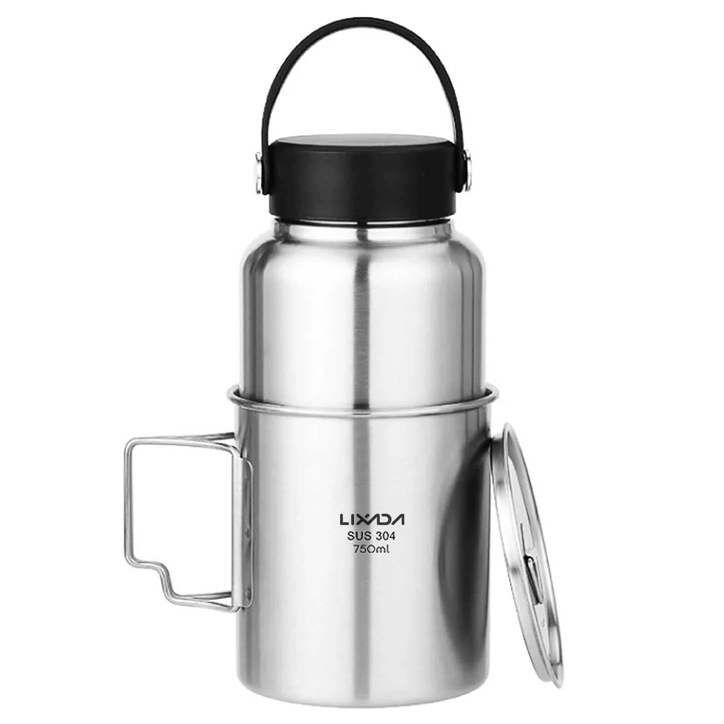 LIXADA Stainless Steel Water Bottle Leak Proof Sports Bottle