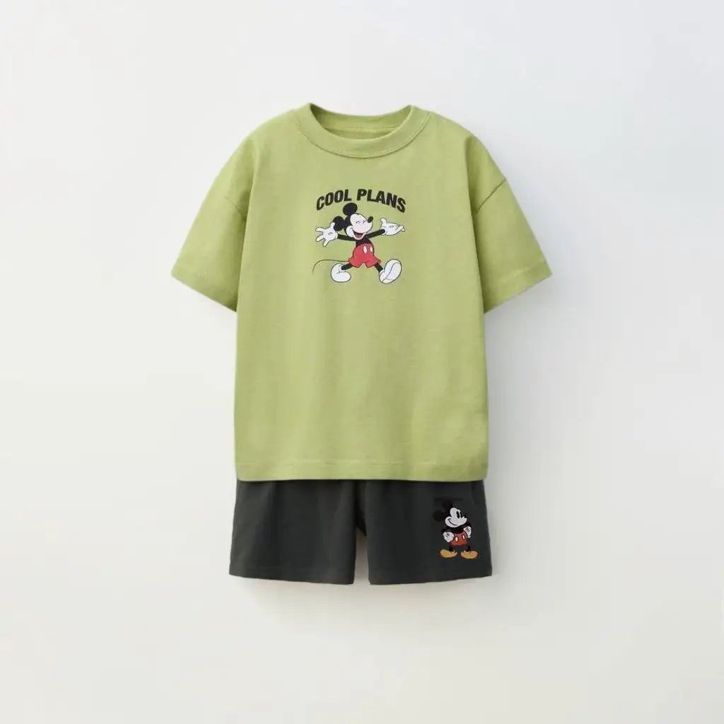 Children's Colthes Printed Trendy Tshirts+shorts Sets Kids's Loose Costume Two Piece Summer New Boys And Girls Casual Clothing