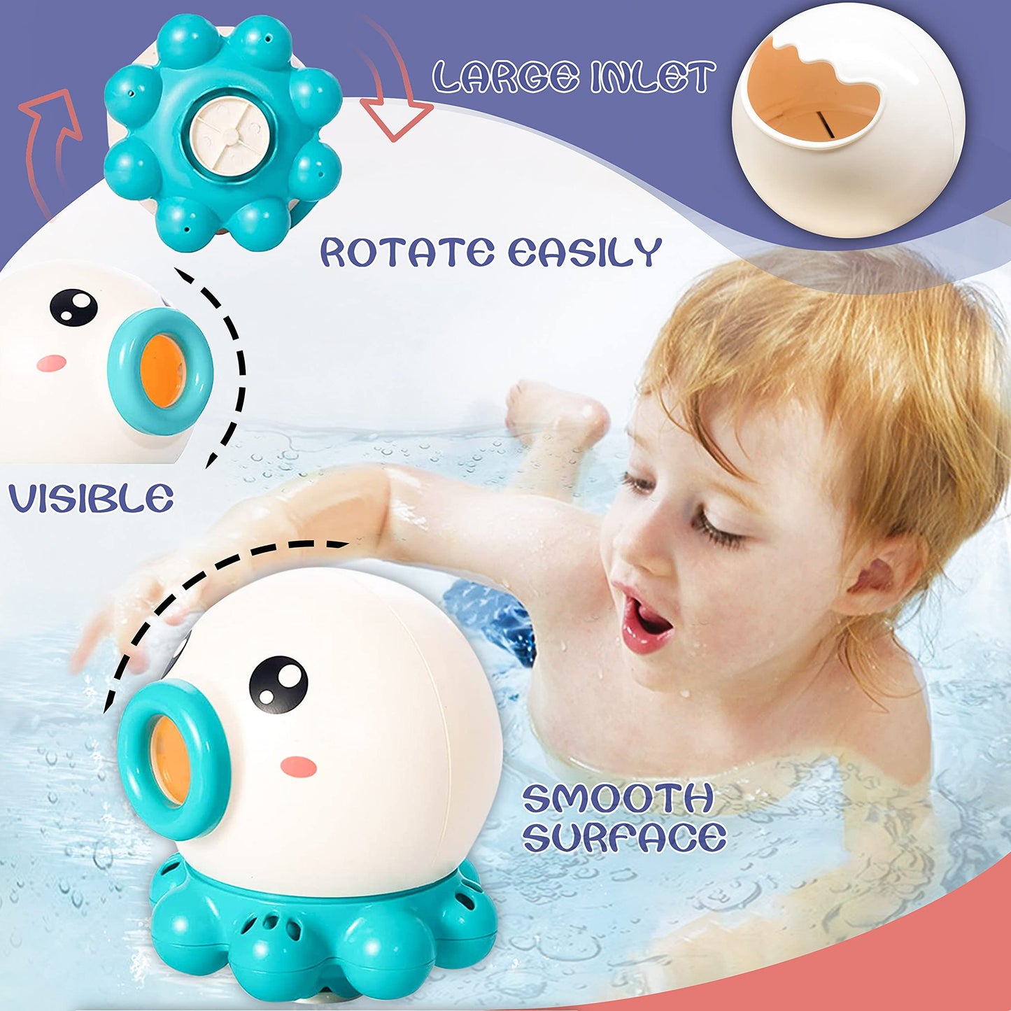 Octopus fountain bath toy water splash& swimming