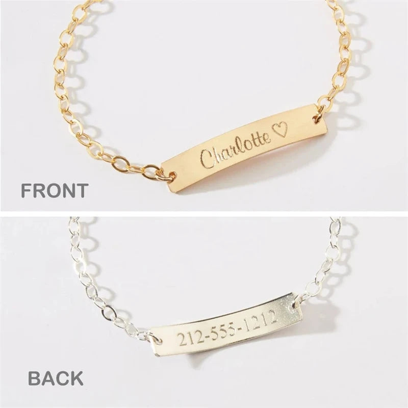 Customised Baby and Kids Hand bracelet Chains  Personalised Name Jewelry