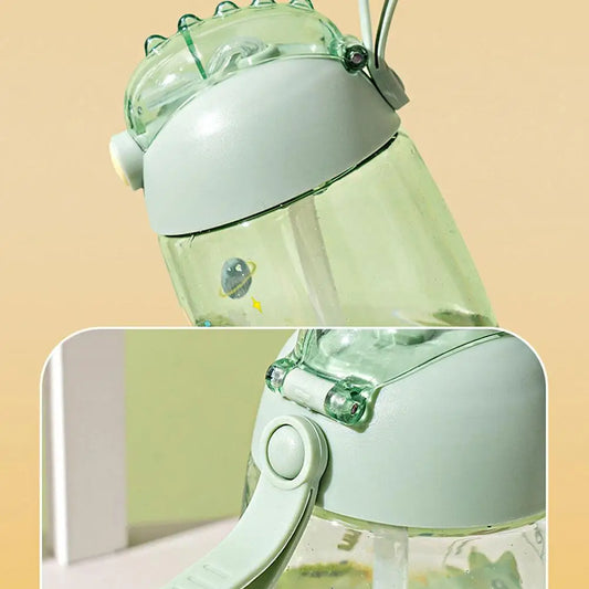 1PC Kids Water Sippy Cup Kids Water Bottle with Straw and Handle Portable Drinking Bottle Cup Children