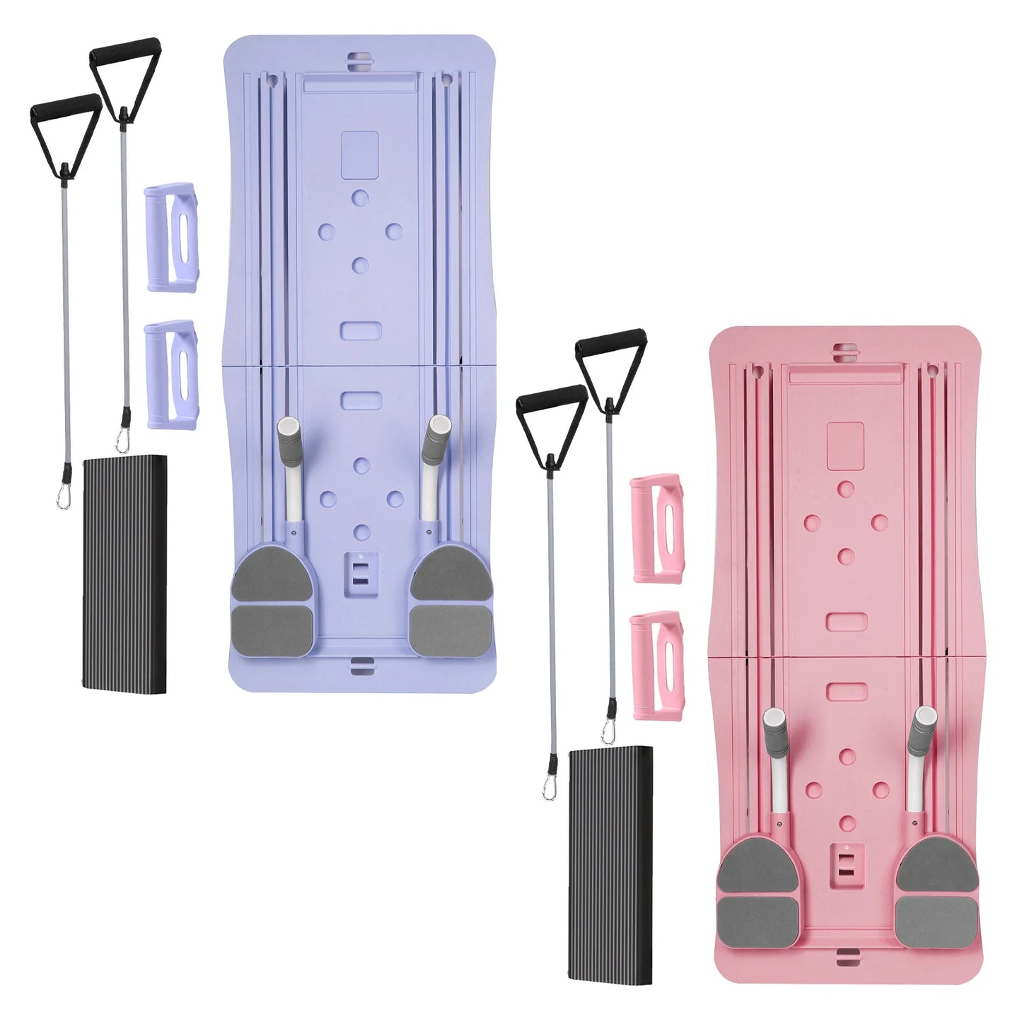 Foldable 4-in-1 Pilates Board with Wheel Roller – Home Gym Workout Trainer