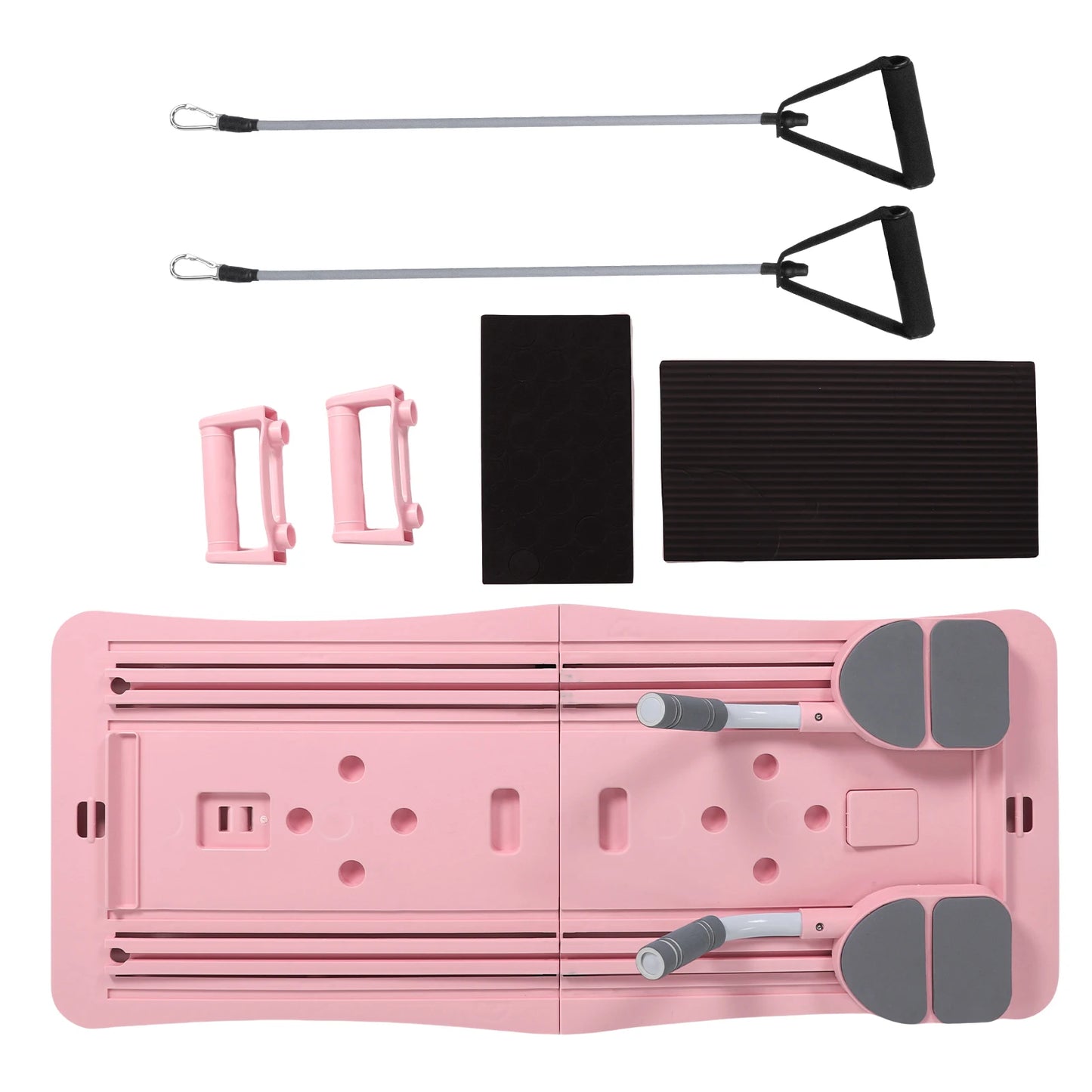 Foldable 4-in-1 Pilates Board with Wheel Roller – Home Gym Workout Trainer