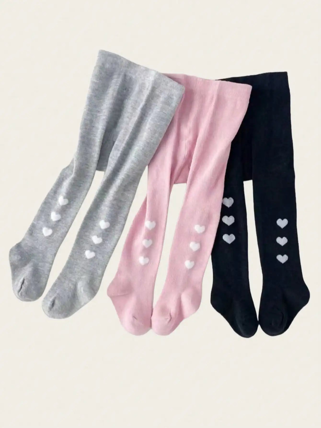 3 pairs of girls tight pants for autumn and winter, cute and caring baby pantyhose, warm and comfortable baby socks, suitable f