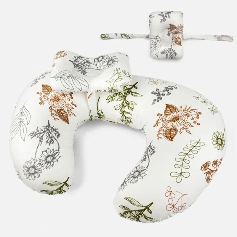 Nursing Pillow U Shaped Multifunctional with Removable, Machine Washable Cover - Waist & Neck Support for Breastfeeding