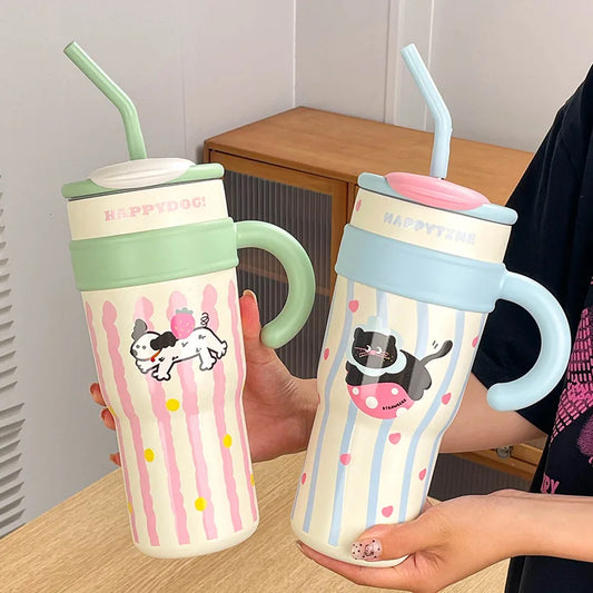 700 ML/1.2L Tumbler with handle Lid Stre