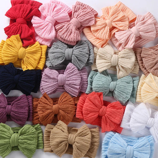 Baby Girl Headbands Bows Baby Headband Newborn Gift Elastic Hair Bands Solid Children Turban Kids Infant Hair Accessories