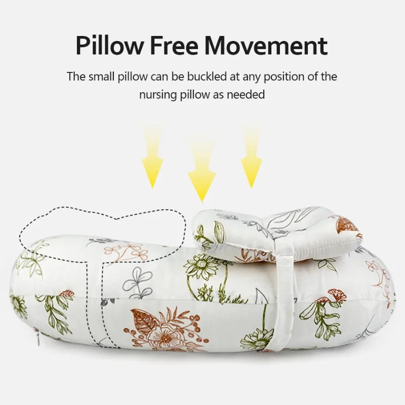 Nursing Pillow U Shaped Multifunctional with Removable, Machine Washable Cover - Waist & Neck Support for Breastfeeding