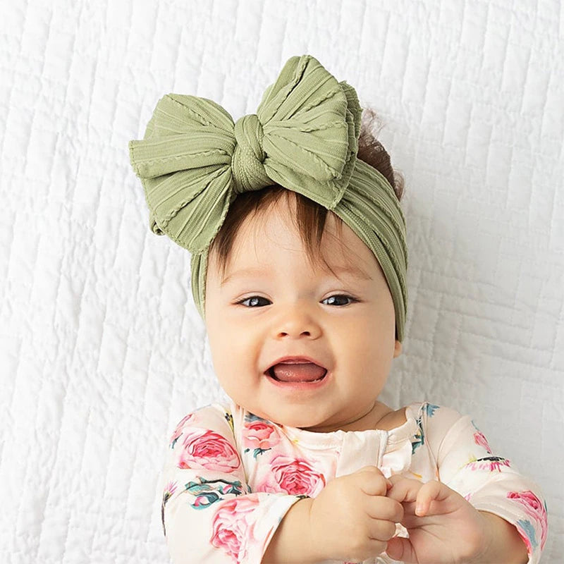 Baby Girl Headbands Bows Baby Headband Newborn Gift Elastic Hair Bands Solid Children Turban Kids Infant Hair Accessories