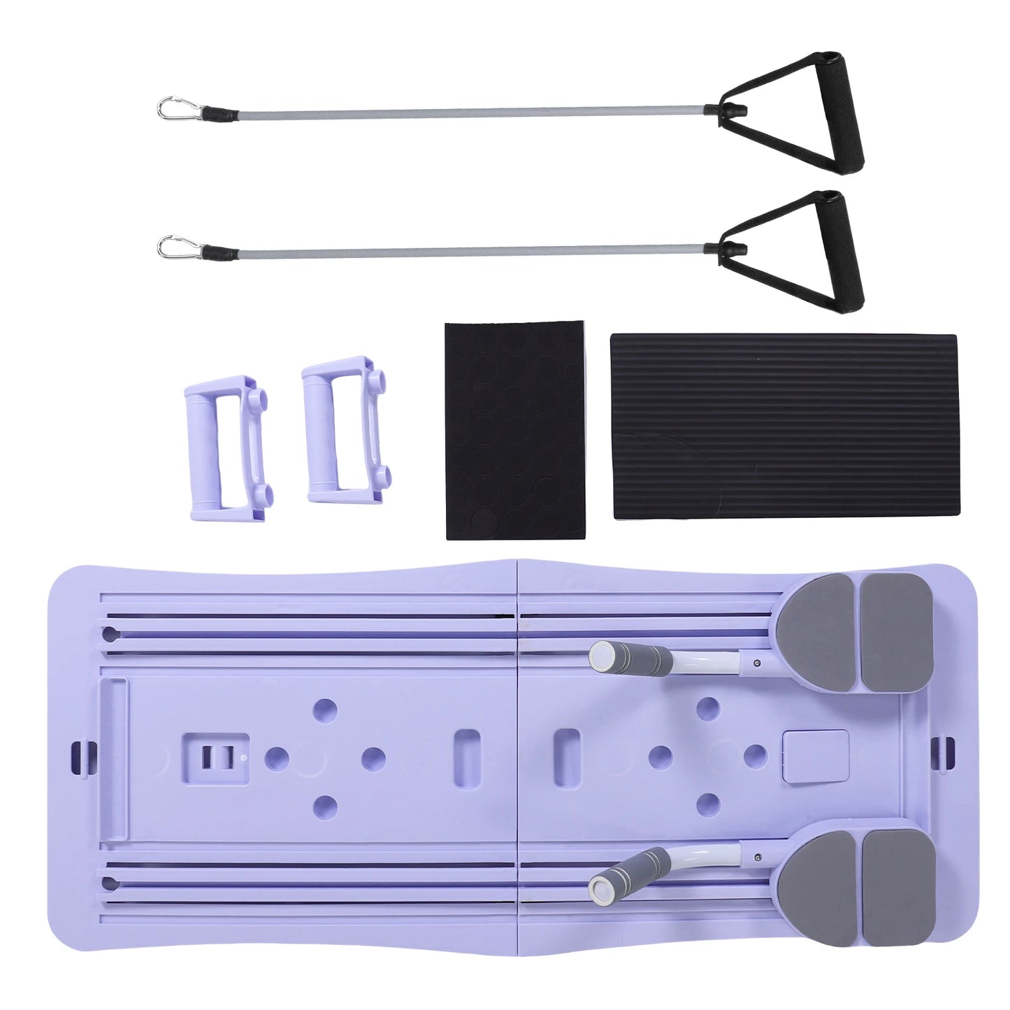 Foldable 4-in-1 Pilates Board with Wheel Roller – Home Gym Workout Trainer